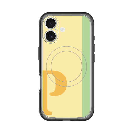 スリムプロテクションプレミアムケース with MagSafe［ オリジナル - initial color line - P yellow ］