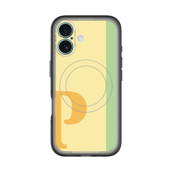 スリムプロテクションプレミアムケース with MagSafe［ オリジナル - initial color line - P yellow ］