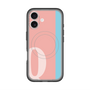 スリムプロテクションプレミアムケース with MagSafe［ オリジナル - initial color line - Q pink ］