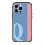 スリムプロテクションプレミアムケース with MagSafe［ オリジナル - initial color line - Q blue ］