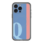スリムプロテクションプレミアムケース with MagSafe［ オリジナル - initial color line - Q blue ］