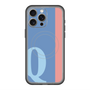 スリムプロテクションプレミアムケース with MagSafe［ オリジナル - initial color line - Q blue ］