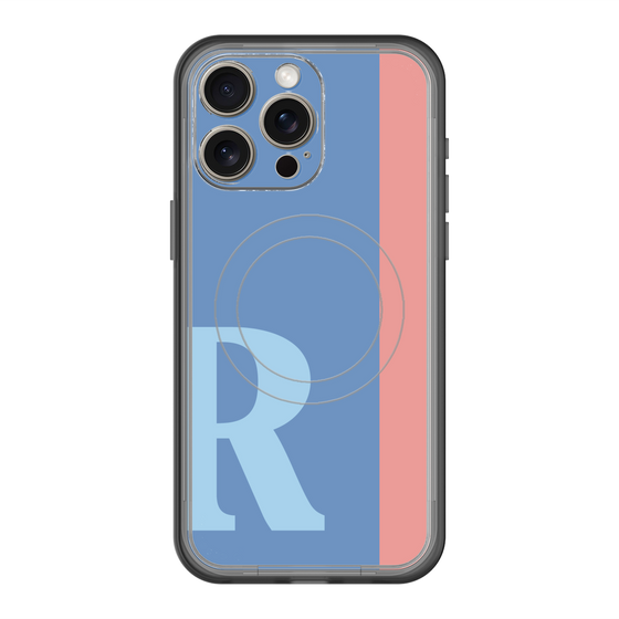 スリムプロテクションプレミアムケース with MagSafe［ オリジナル - initial color line - R blue ］