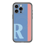 スリムプロテクションプレミアムケース with MagSafe［ オリジナル - initial color line - R blue ］