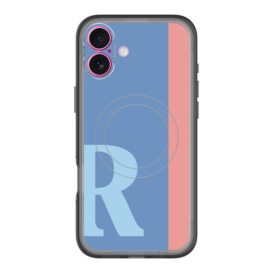 スリムプロテクションプレミアムケース with MagSafe［ オリジナル - initial color line - R blue ］
