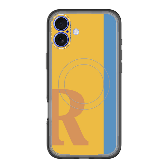 スリムプロテクションプレミアムケース with MagSafe［ オリジナル - initial color line - R orange ］