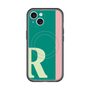 スリムプロテクションプレミアムケース with MagSafe［ オリジナル - initial color line - R green ］