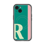 スリムプロテクションプレミアムケース with MagSafe［ オリジナル - initial color line - R green ］