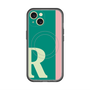 スリムプロテクションプレミアムケース with MagSafe［ オリジナル - initial color line - R green ］