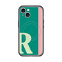 スリムプロテクションプレミアムケース with MagSafe［ オリジナル - initial color line - R green ］