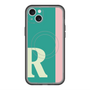 スリムプロテクションプレミアムケース with MagSafe［ オリジナル - initial color line - R green ］