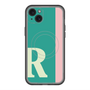 スリムプロテクションプレミアムケース with MagSafe［ オリジナル - initial color line - R green ］