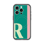 スリムプロテクションプレミアムケース with MagSafe［ オリジナル - initial color line - R green ］