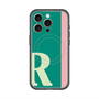 スリムプロテクションプレミアムケース with MagSafe［ オリジナル - initial color line - R green ］