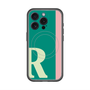 スリムプロテクションプレミアムケース with MagSafe［ オリジナル - initial color line - R green ］