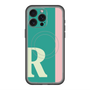 スリムプロテクションプレミアムケース with MagSafe［ オリジナル - initial color line - R green ］