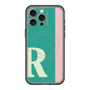 スリムプロテクションプレミアムケース with MagSafe［ オリジナル - initial color line - R green ］