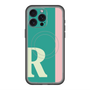 スリムプロテクションプレミアムケース with MagSafe［ オリジナル - initial color line - R green ］