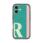スリムプロテクションプレミアムケース with MagSafe［ オリジナル - initial color line - R green ］
