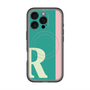 スリムプロテクションプレミアムケース with MagSafe［ オリジナル - initial color line - R green ］