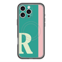 スリムプロテクションプレミアムケース with MagSafe［ オリジナル - initial color line - R green ］