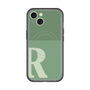 スリムプロテクションプレミアムケース with MagSafe［ オリジナル - initial two tone - R green ］