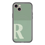 スリムプロテクションプレミアムケース with MagSafe［ オリジナル - initial two tone - R green ］
