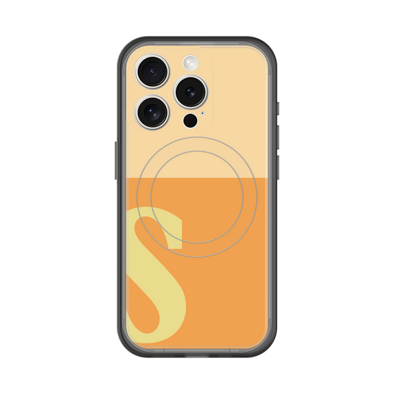 スリムプロテクションプレミアムケース with MagSafe［ オリジナル - initial two tone - S orange ］