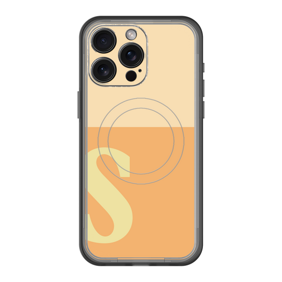 スリムプロテクションプレミアムケース with MagSafe［ オリジナル - initial two tone - S orange ］