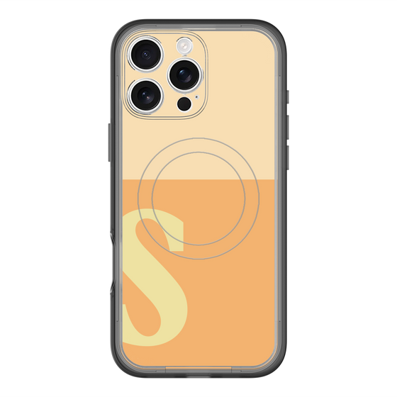 スリムプロテクションプレミアムケース with MagSafe［ オリジナル - initial two tone - S orange ］