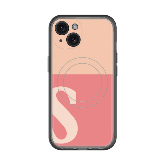 スリムプロテクションプレミアムケース with MagSafe［ オリジナル - initial two tone - S pink ］
