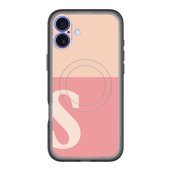 スリムプロテクションプレミアムケース with MagSafe［ オリジナル - initial two tone - S pink ］