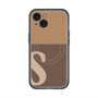 スリムプロテクションプレミアムケース with MagSafe［ オリジナル - initial two tone - S brown ］