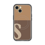 スリムプロテクションプレミアムケース with MagSafe［ オリジナル - initial two tone - S brown ］