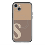 スリムプロテクションプレミアムケース with MagSafe［ オリジナル - initial two tone - S brown ］