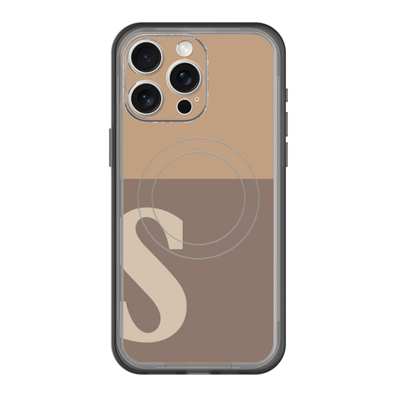 スリムプロテクションプレミアムケース with MagSafe［ オリジナル - initial two tone - S brown ］