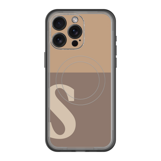 スリムプロテクションプレミアムケース with MagSafe［ オリジナル - initial two tone - S brown ］