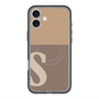 スリムプロテクションプレミアムケース with MagSafe［ オリジナル - initial two tone - S brown ］