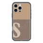 スリムプロテクションプレミアムケース with MagSafe［ オリジナル - initial two tone - S brown ］