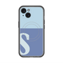 スリムプロテクションプレミアムケース with MagSafe［ オリジナル - initial two tone - S blue ］