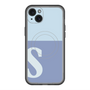 スリムプロテクションプレミアムケース with MagSafe［ オリジナル - initial two tone - S blue ］