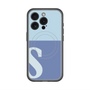 スリムプロテクションプレミアムケース with MagSafe［ オリジナル - initial two tone - S blue ］