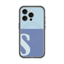 スリムプロテクションプレミアムケース with MagSafe［ オリジナル - initial two tone - S blue ］