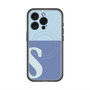 スリムプロテクションプレミアムケース with MagSafe［ オリジナル - initial two tone - S blue ］