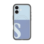 スリムプロテクションプレミアムケース with MagSafe［ オリジナル - initial two tone - S blue ］