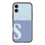 スリムプロテクションプレミアムケース with MagSafe［ オリジナル - initial two tone - S blue ］