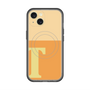 スリムプロテクションプレミアムケース with MagSafe［ オリジナル - initial two tone - T orange ］