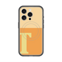 スリムプロテクションプレミアムケース with MagSafe［ オリジナル - initial two tone - T orange ］