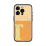 スリムプロテクションプレミアムケース with MagSafe［ オリジナル - initial two tone - T orange ］