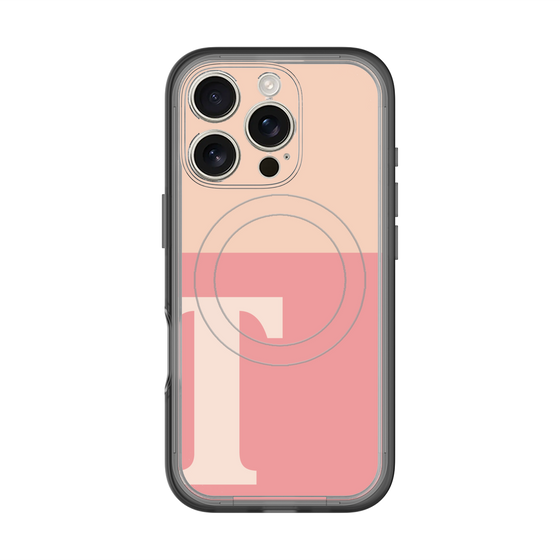 スリムプロテクションプレミアムケース with MagSafe［ オリジナル - initial two tone - T pink ］